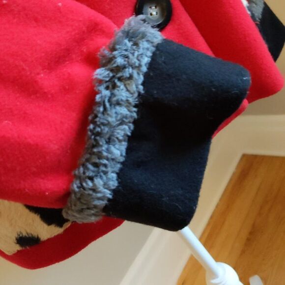 Vintage 90s Mailk Wool Jacket Cow Print Blazer Art to Wear Cottagecore Small - Picture 12 of 14